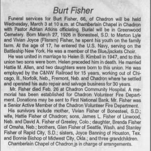 Obituary for Burt Fisher